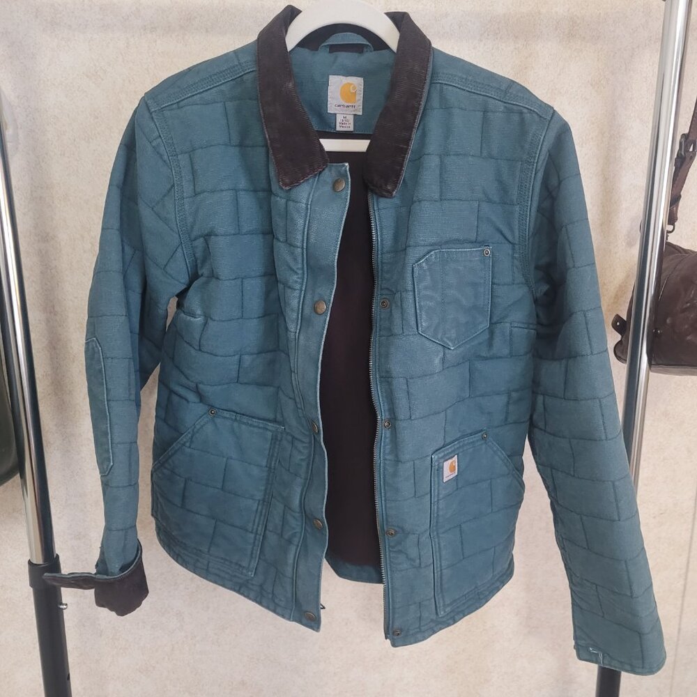 Carhartt Blue Quilted Jacket Womens Size M New Hope Teal - Picture 3 of 15